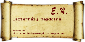 Eszterházy Magdolna névjegykártya